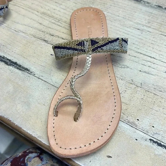 Star Mela Kai Sandals with toe loop size 38 7.5/8 - Picture 2 of 7